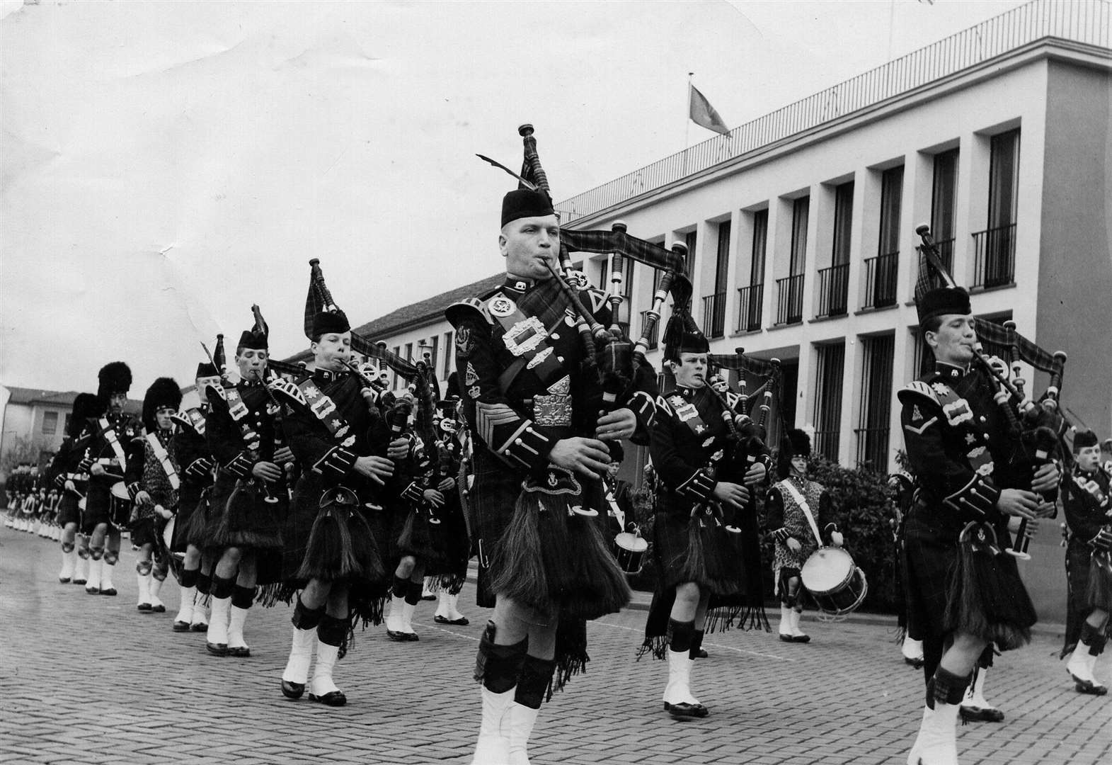 John Allan in the 1st Battalion Queens Own Highlanders in Berlin 1967.
