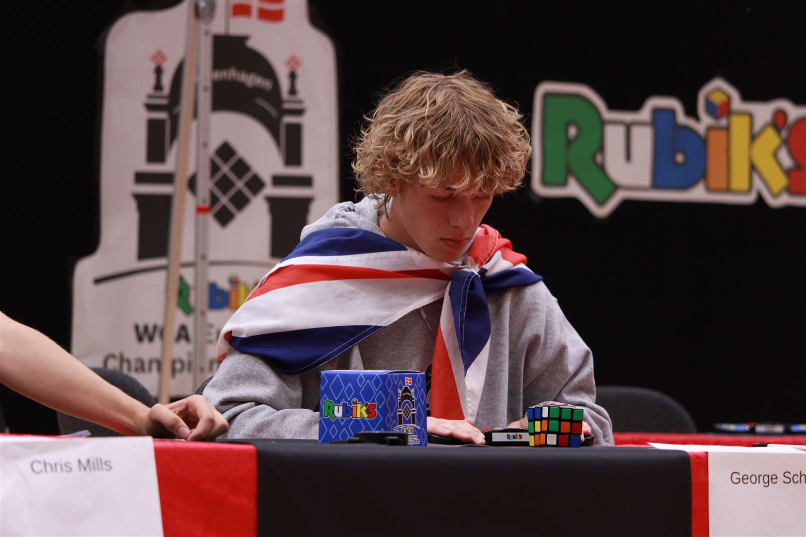 Mr Scholey needs to solve more that 420 Rubik’s Cubes on the day of the marathon to beat the record (Irene Driessen/PA)