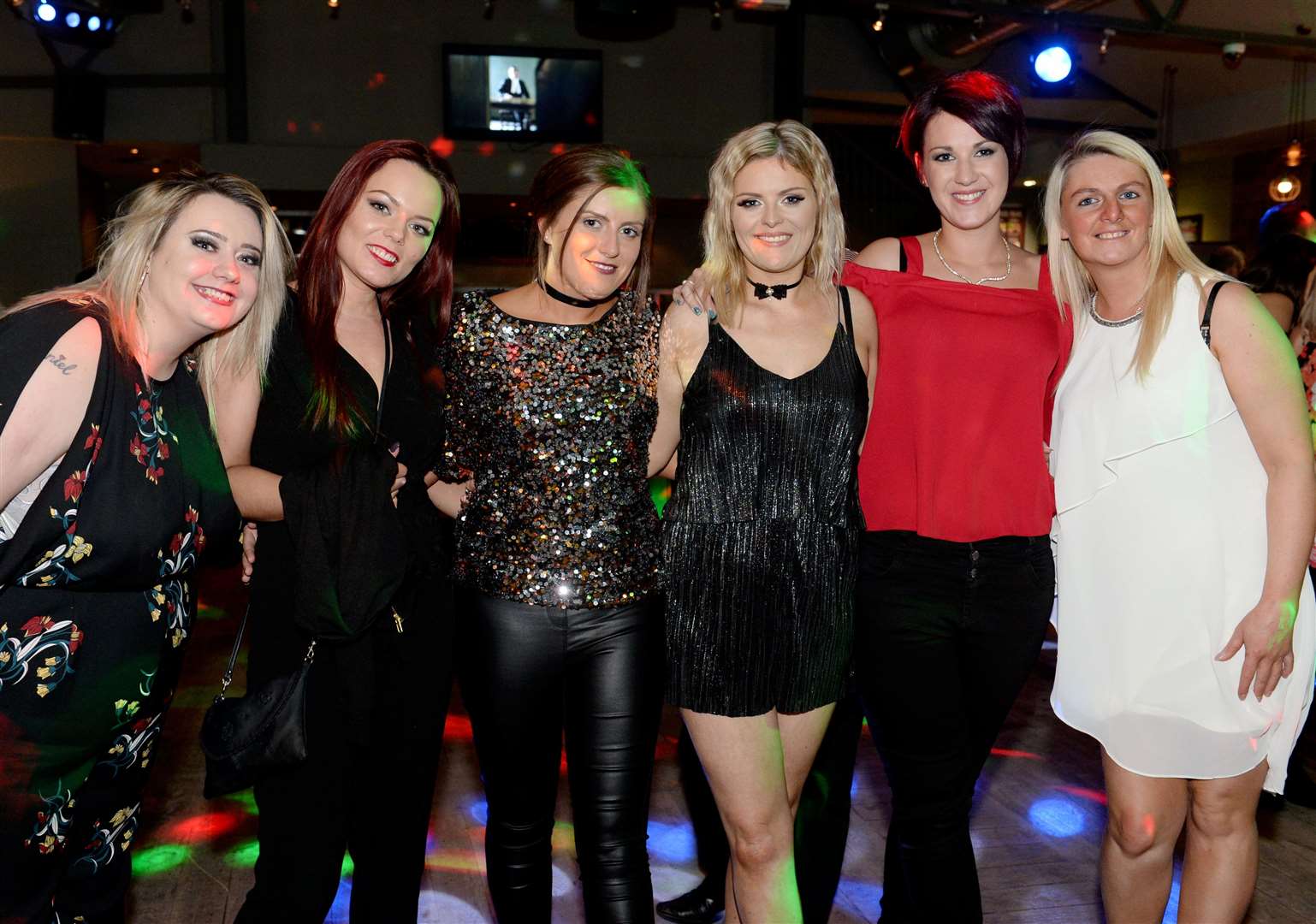 Jade Buchanan(3rd right) parties on her 28th birthday at Auctioneers.