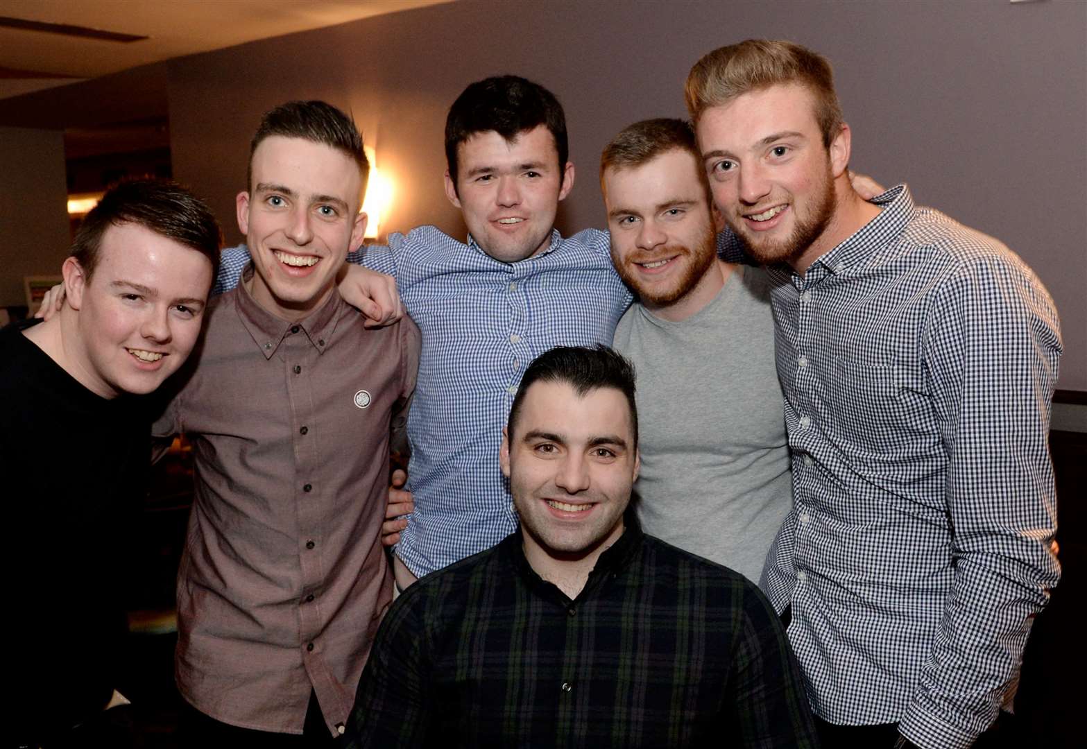 Grant Elder(centre) from Nairn enjoys his 22nd birthday with mates.